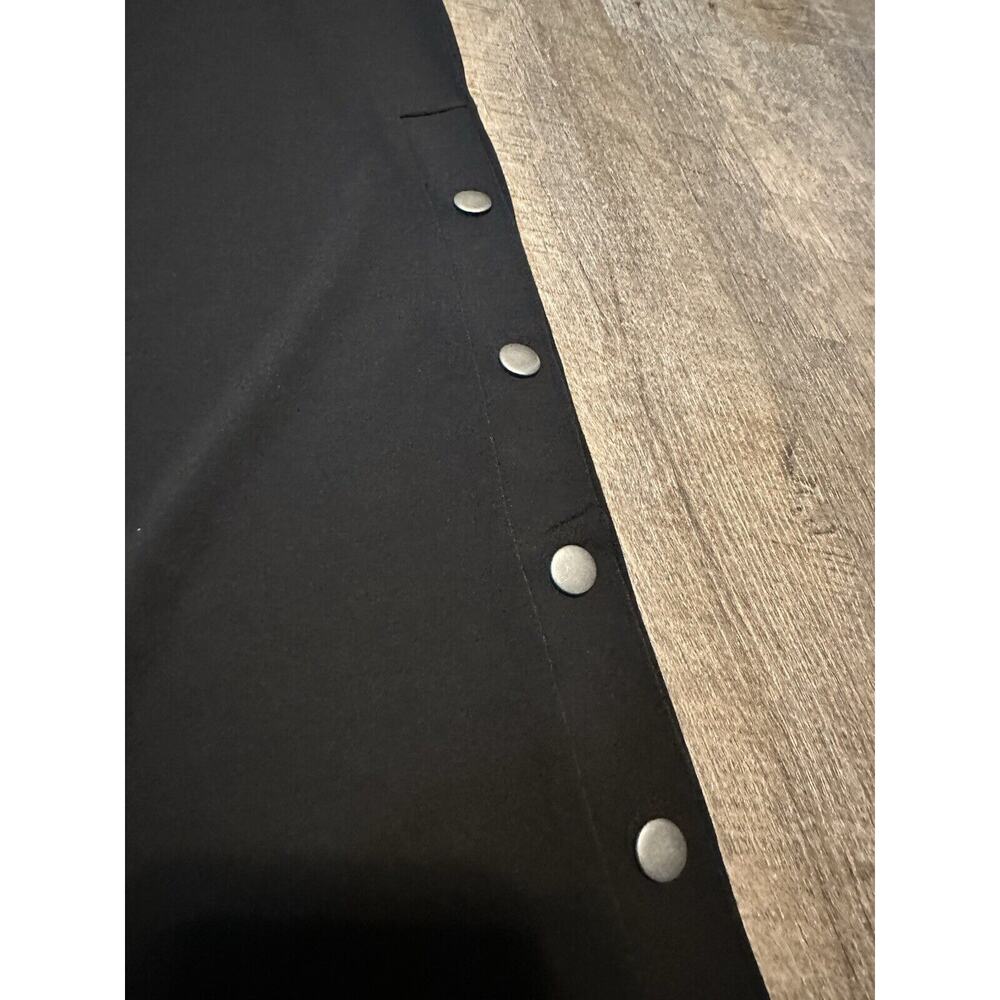 Susan Graver Black Dress Activewear Pull On Pants Button Snaps XSP Extra Small P - Picture 3 of 7